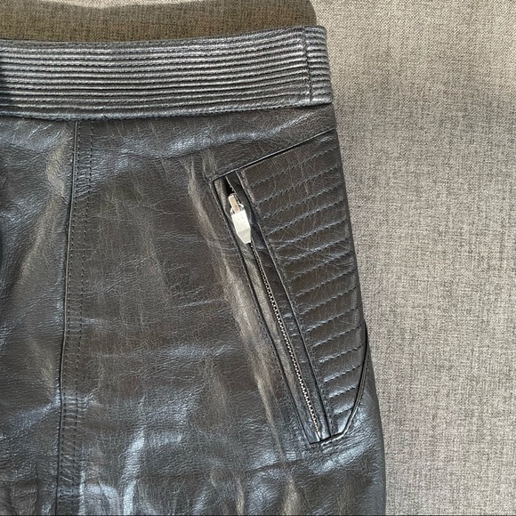 Theyskens’ Theory Leather Moto Shorts - Picture 2 of 9